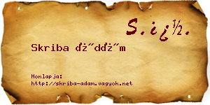 Skriba Ádám névjegykártya
